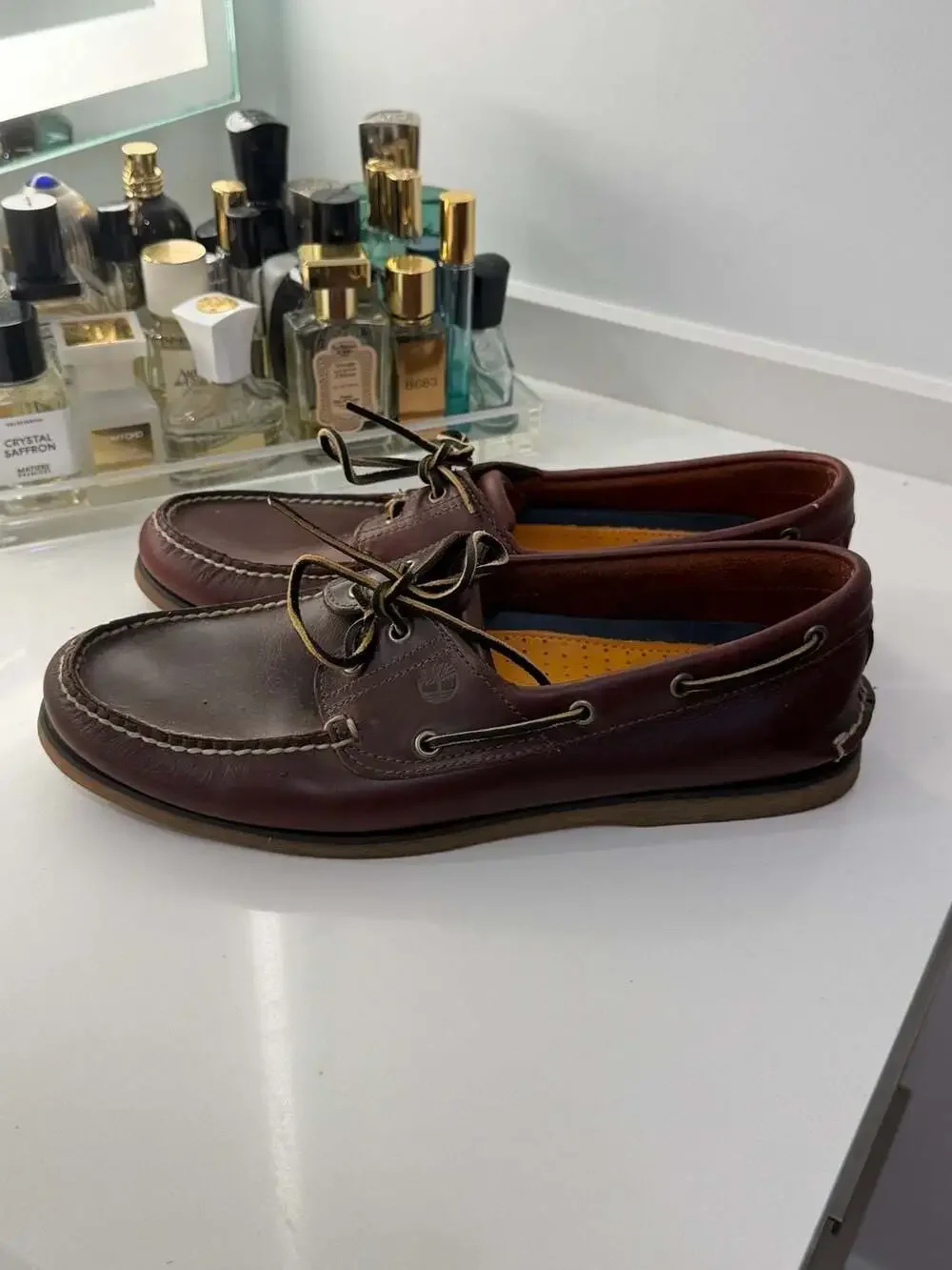 Timberland Men's Classic 2-Eye Boat Shoe in Brown Leather